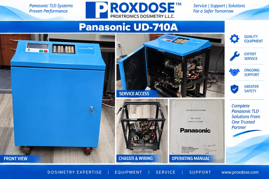 Panasonic UD-710A TLD reader with service access, chassis wiring and operating manual.