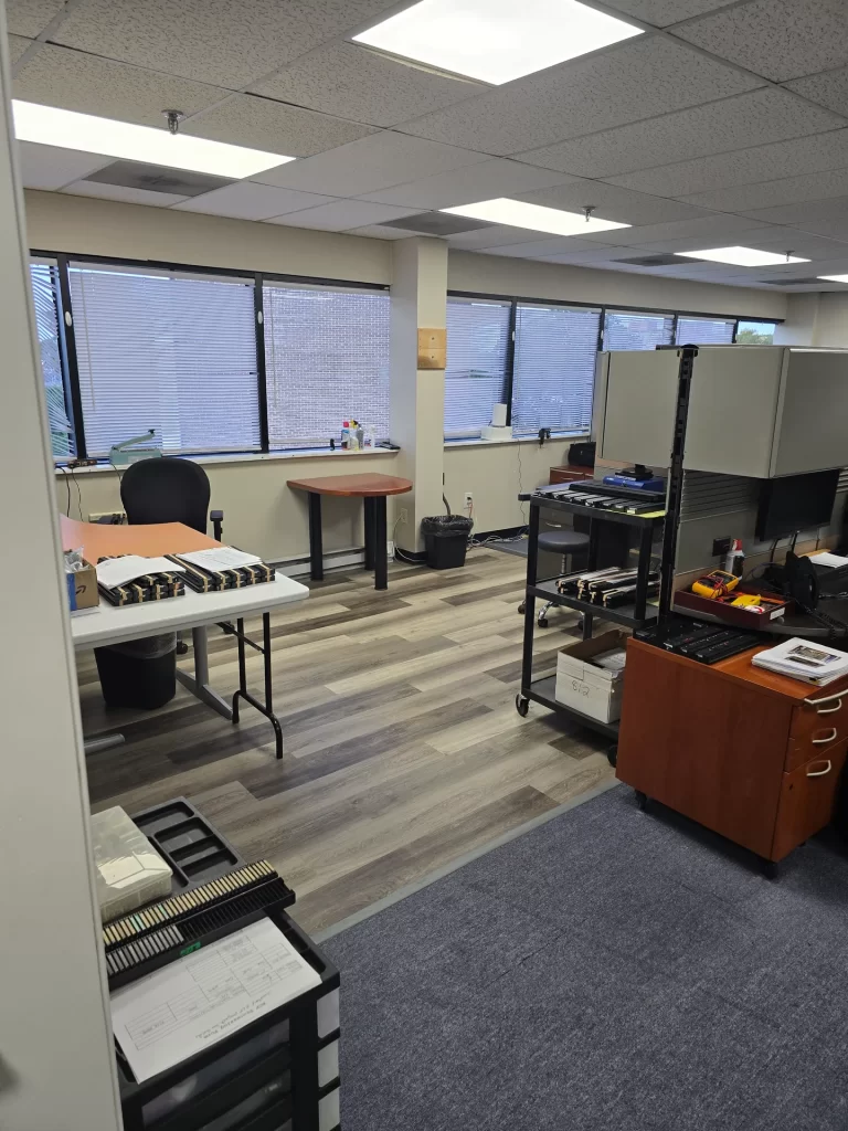 ProxDose processing area with worktables and equipment